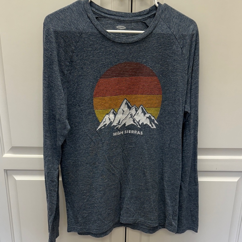 Old Navy Heather Blue Crewneck Tee